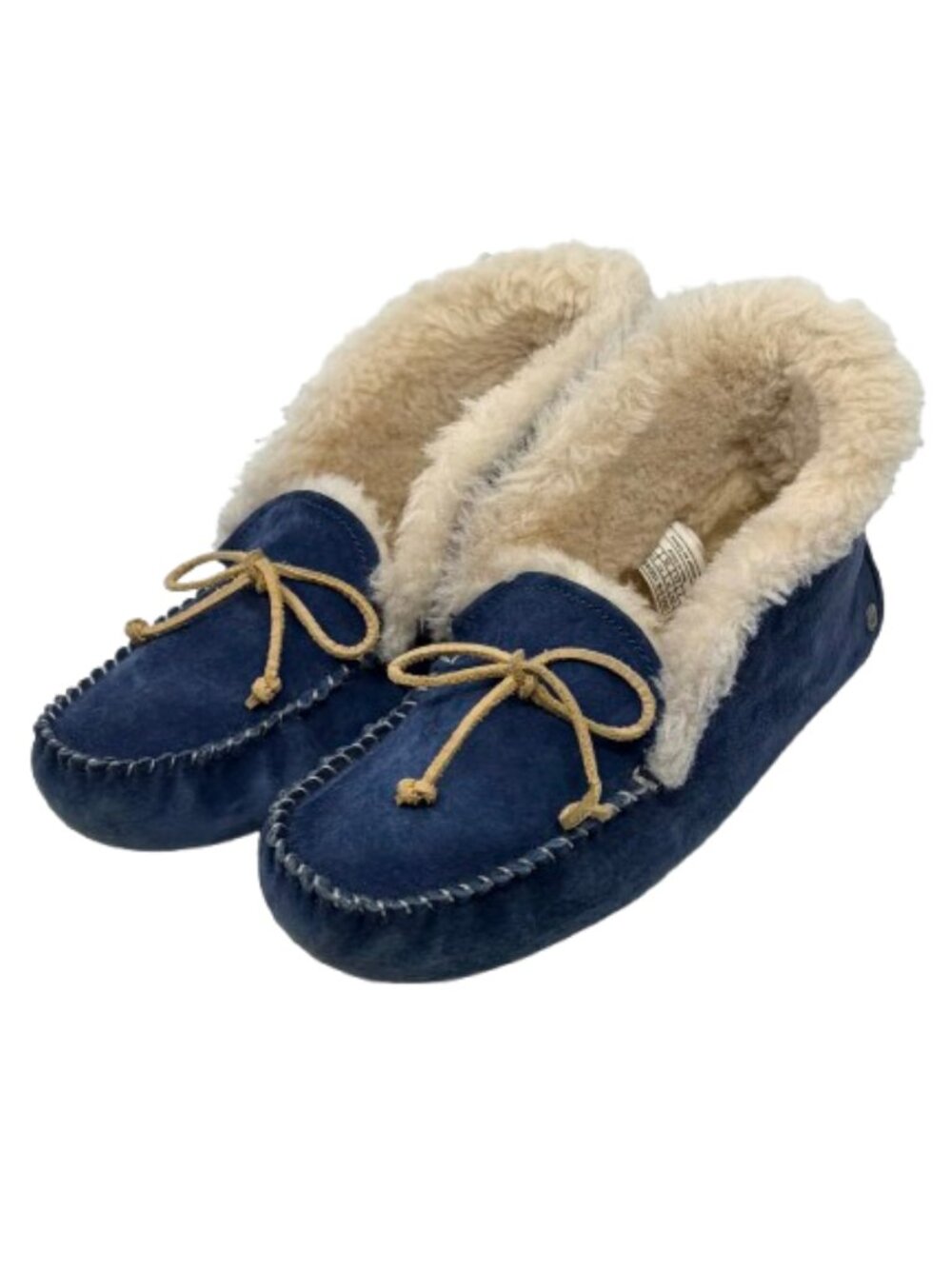 UGG~Alena~WATERPROOF BLUE SUEDE & SHEARLING MOCCASIN DRIVING SHOE~SIZE 8 IOB